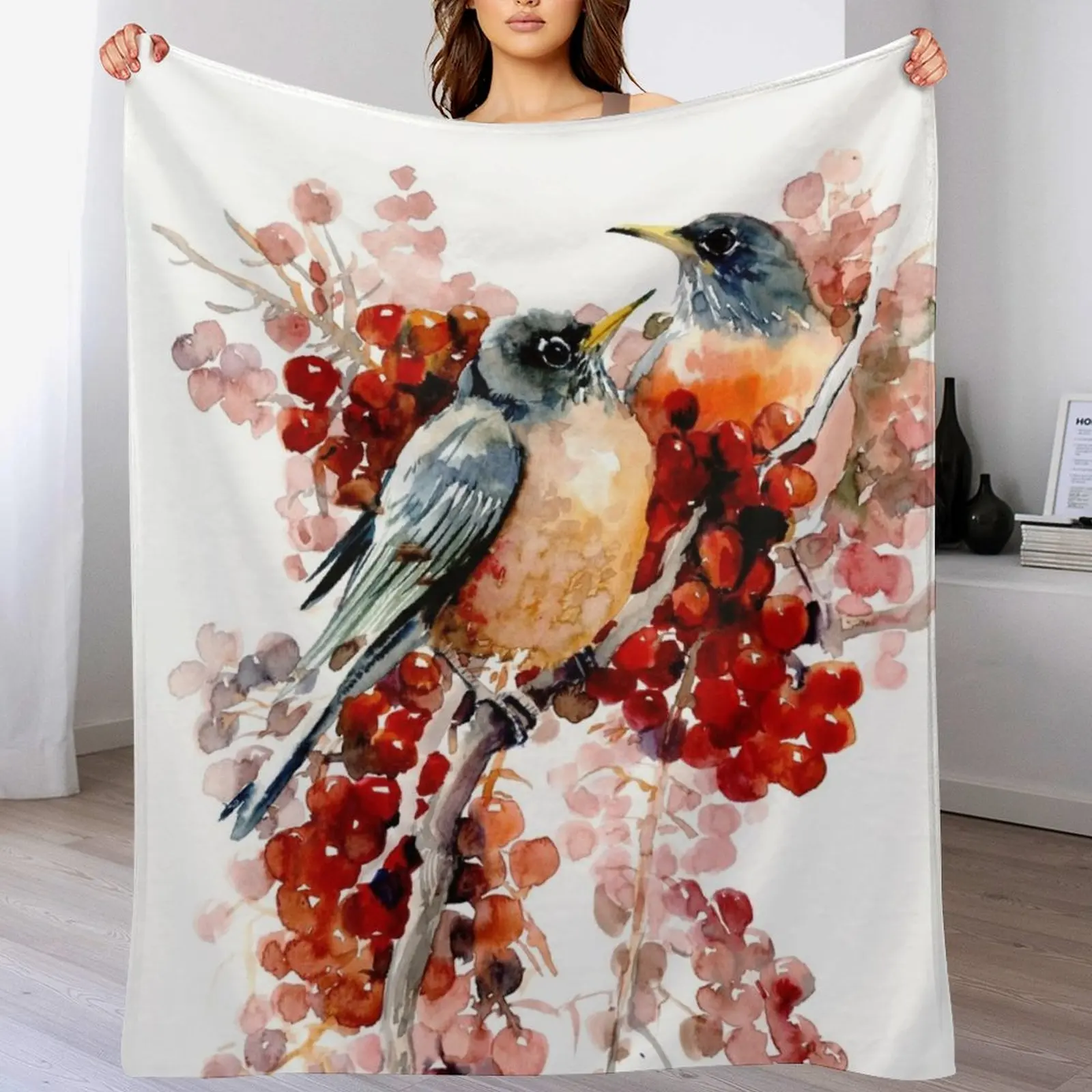 American Robins Throw Blanket Fuzzy Plush Throw Blanket for Sofa Chair
American Robins Throw Blanket Fuzzy Plush Throw Blanket for Sofa Chair