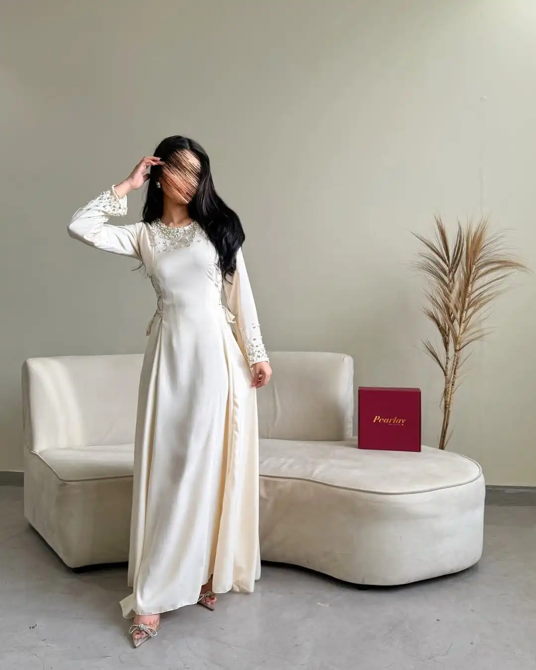 Customized Ivory Long Sleeve Evening Dresses 2025 Satin Beading Elegant Wedding Party Dress For Women A-Line Long Formal Gowns
Customized Ivory Long Sleeve Evening Dresses 2025 Satin Beading Elegant Wedding Party Dress For Women A-Line Long Formal Gowns