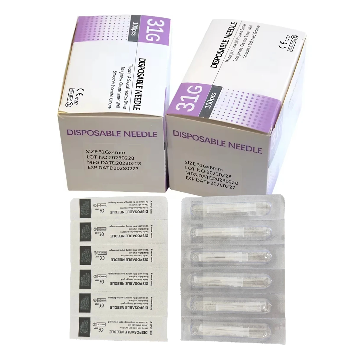 100Pcs/Box 31G 4MM 6MM 13MM Disposable Painless Needle Mesotherapy Syringe Needle Tattoo Needle for Facial Beauty Care
100Pcs/Box 31G 4MM 6MM 13MM Disposable Painless Needle Mesotherapy Syringe Needle Tattoo Needle for Facial Beauty Care