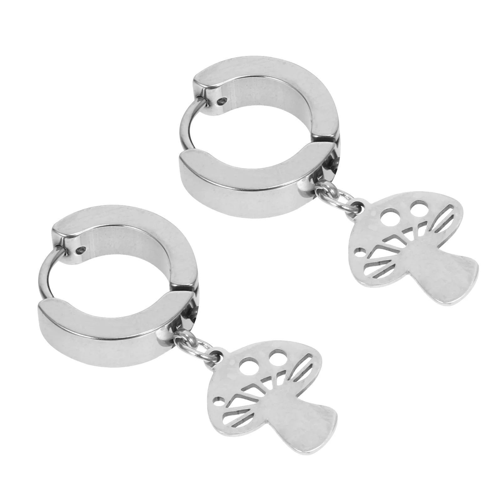 1 Pair Mushroom Earrings Silver Design Fashion Ear Drop For Woman Punk Style Stainless Steel Ear Accessories
1 Pair Mushroom Earrings Silver Design Fashion Ear Drop For Woman Punk Style Stainless Steel Ear Accessories