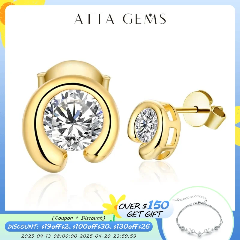 Attagems 925 Sterling Silver Stud Earrings Women 0.5ct Moissanite Diamond Round Cut Fire Gemstone Wedding Fine Jewelry
Attagems 925 Sterling Silver Stud Earrings Women 0.5ct Moissanite Diamond Round Cut Fire Gemstone Wedding Fine Jewelry
