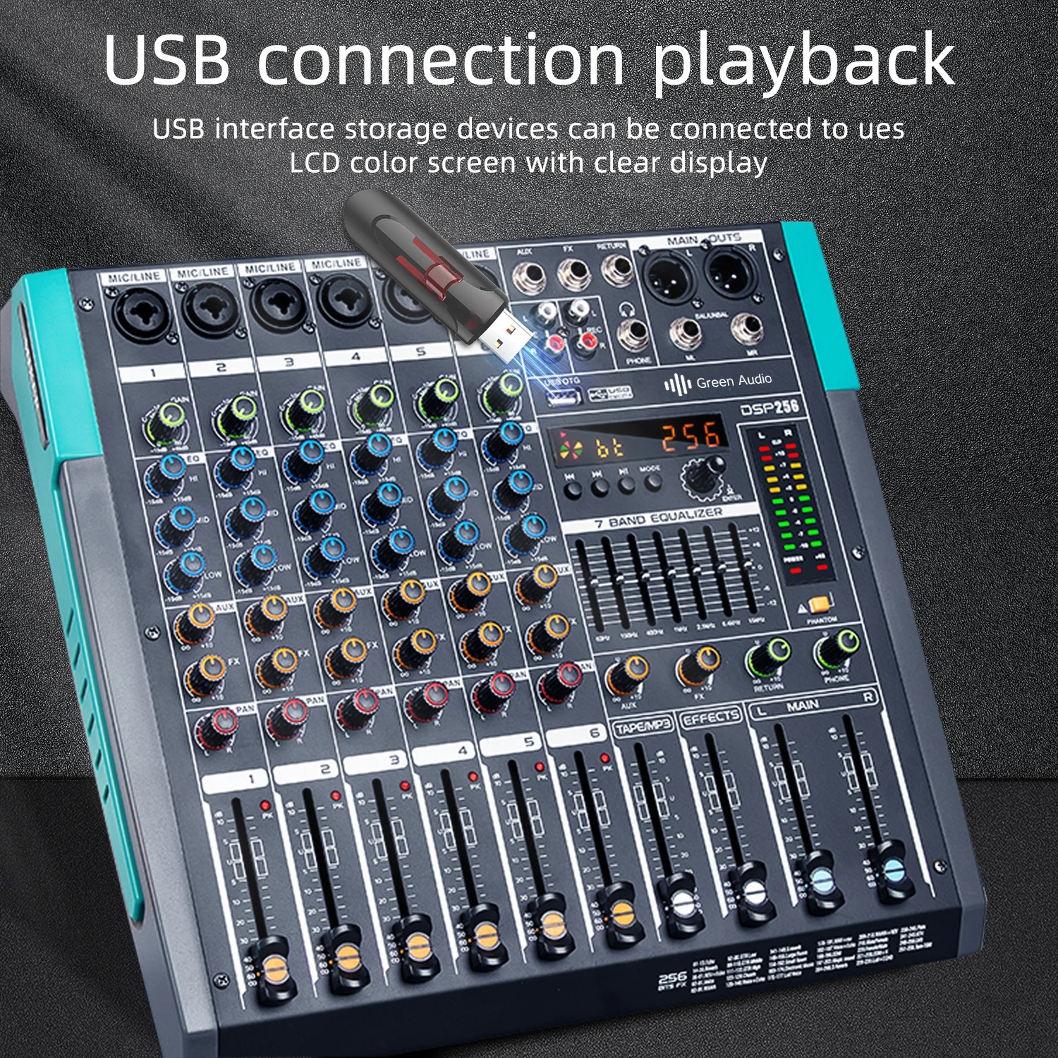 GAX-PA6 2024 Enping Newest Professional Mixer Audio 6 Mono Channel Mixing Console Buit-in MP3 Player Use For Home Party
GAX-PA6 2024 Enping Newest Professional Mixer Audio 6 Mono Channel Mixing Console Buit-in MP3 Player Use For Home Party