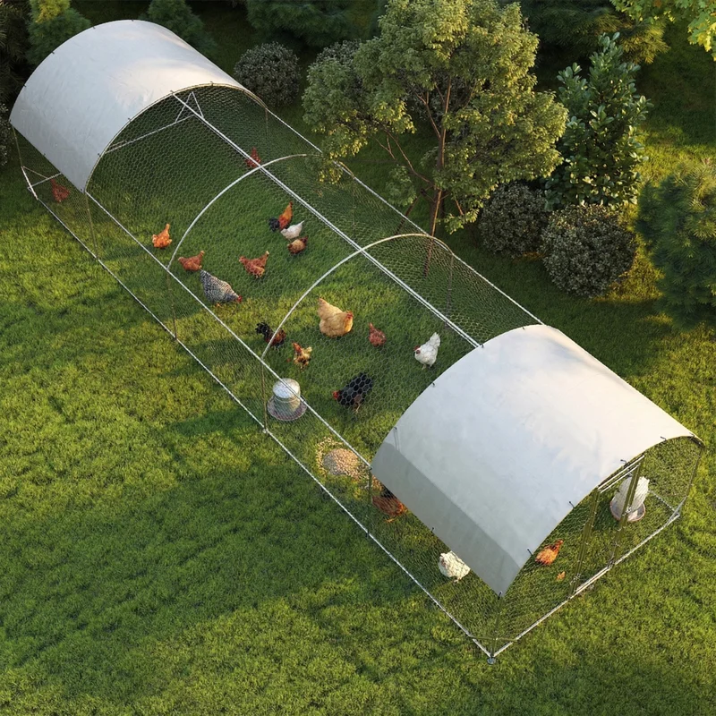 PawHut Large Metal Chicken Coop with Waterproof and Anti-UV Cover for Yard, Outdoor, Duck, Rabbit, 9.2' x 31.2' x 6.5'
PawHut Large Metal Chicken Coop with Waterproof and Anti-UV Cover for Yard, Outdoor, Duck, Rabbit, 9.2' x 31.2' x 6.5'