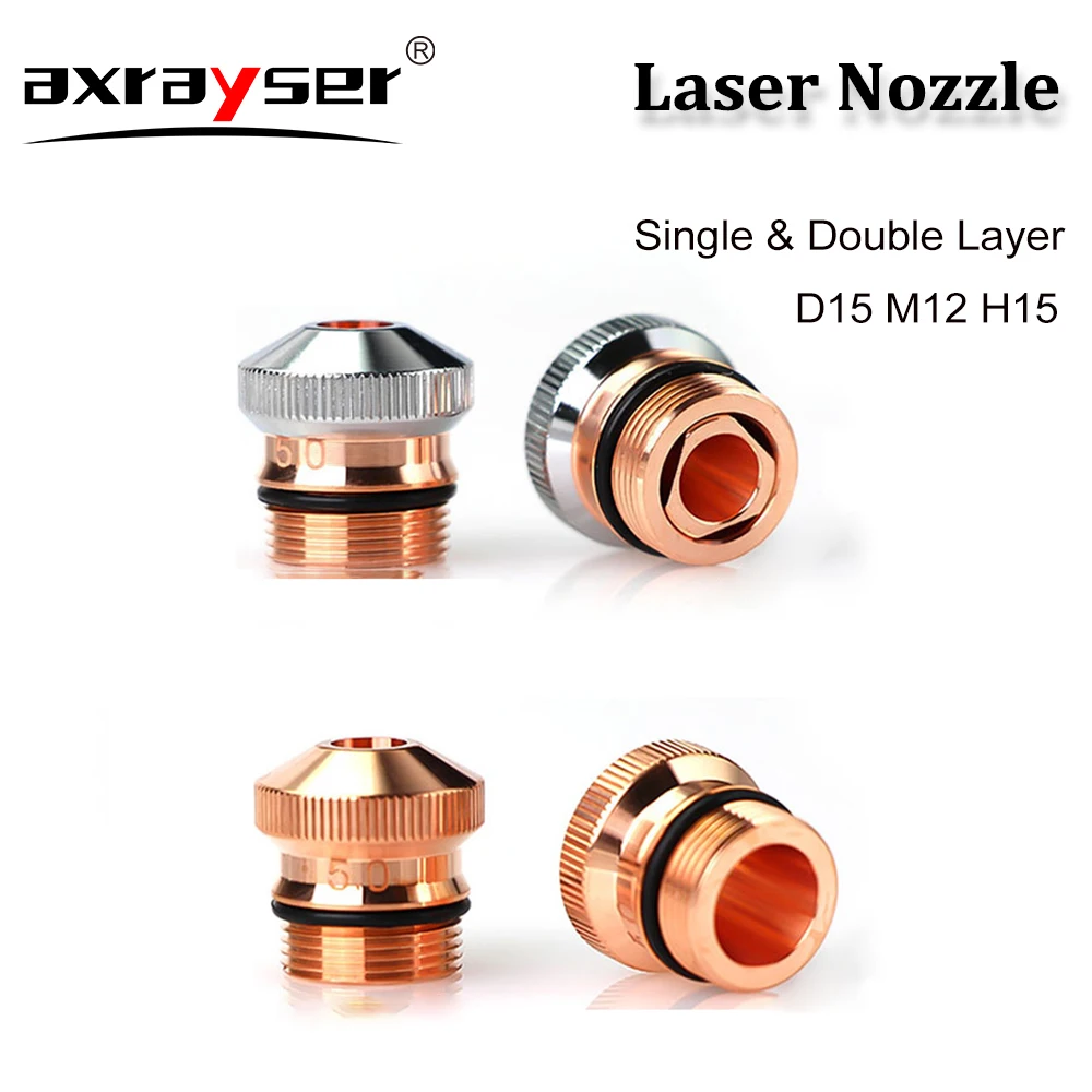Laser Nozzle Dia15mm Single Double Layer Nozzle M12 H15 Chrome Plating Caliber 0.8-5.0 Nozzle For Fiber Laser Cutting Head
Laser Nozzle Dia15mm Single Double Layer Nozzle M12 H15 Chrome Plating Caliber 0.8-5.0 Nozzle For Fiber Laser Cutting Head