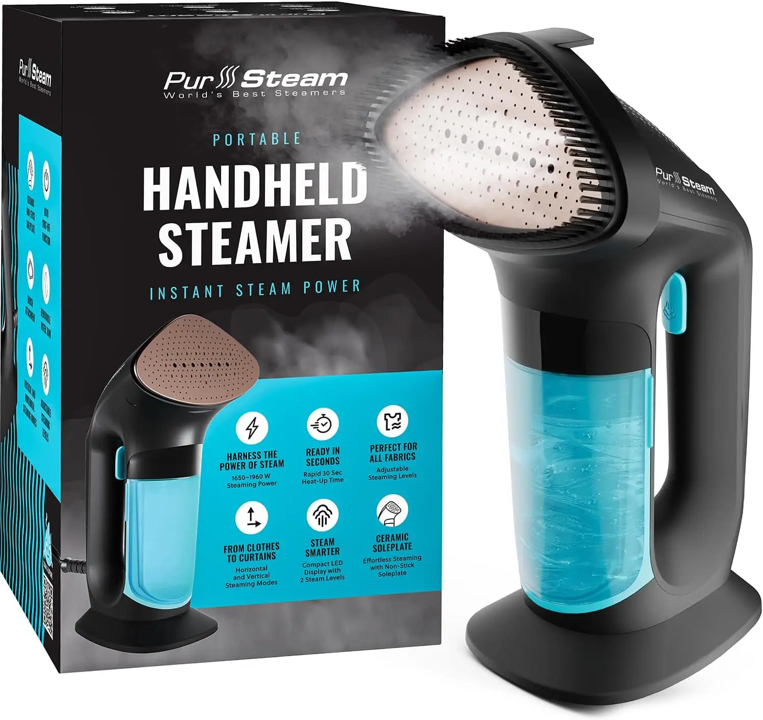Portable Handheld Steamer for Clothes, Fabric Wrinkle Remover with Brush Attachment
Portable Handheld Steamer for Clothes, Fabric Wrinkle Remover with Brush Attachment