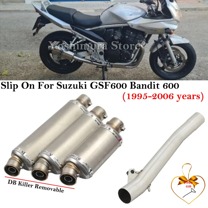 Выхлопная система Slip-On для мотоциклов SUZUKI BANDIT 600 GSF600 GSF600S 1995-2006: средняя соединительная труба, глушитель, DB Killer
Выхлопная система Slip-On для мотоциклов SUZUKI BANDIT 600 GSF600 GSF600S 1995-2006: средняя соединительная труба, глушитель, DB Killer