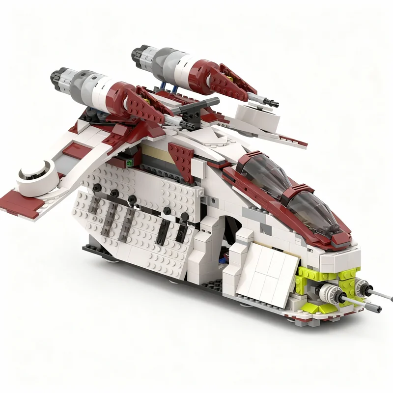 907PCS MOC Space Battle Galactic Republic Gunship Laat Build Using 2X 1X Model Technology DIY Creative Building Blocks Gift Home
907PCS MOC Space Battle Galactic Republic Gunship Laat Build Using 2X 1X Model Technology DIY Creative Building Blocks Gift Home