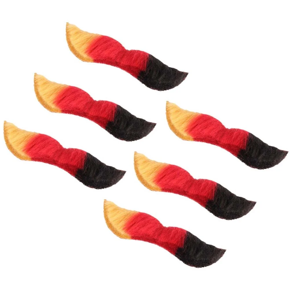 6pcs Germany Flag Mustache Fake Beard Costume Party Halloween Props Eco-Friendly Self-Adhesive Long-Lasting Adult Children
6pcs Germany Flag Mustache Fake Beard Costume Party Halloween Props Eco-Friendly Self-Adhesive Long-Lasting Adult Children