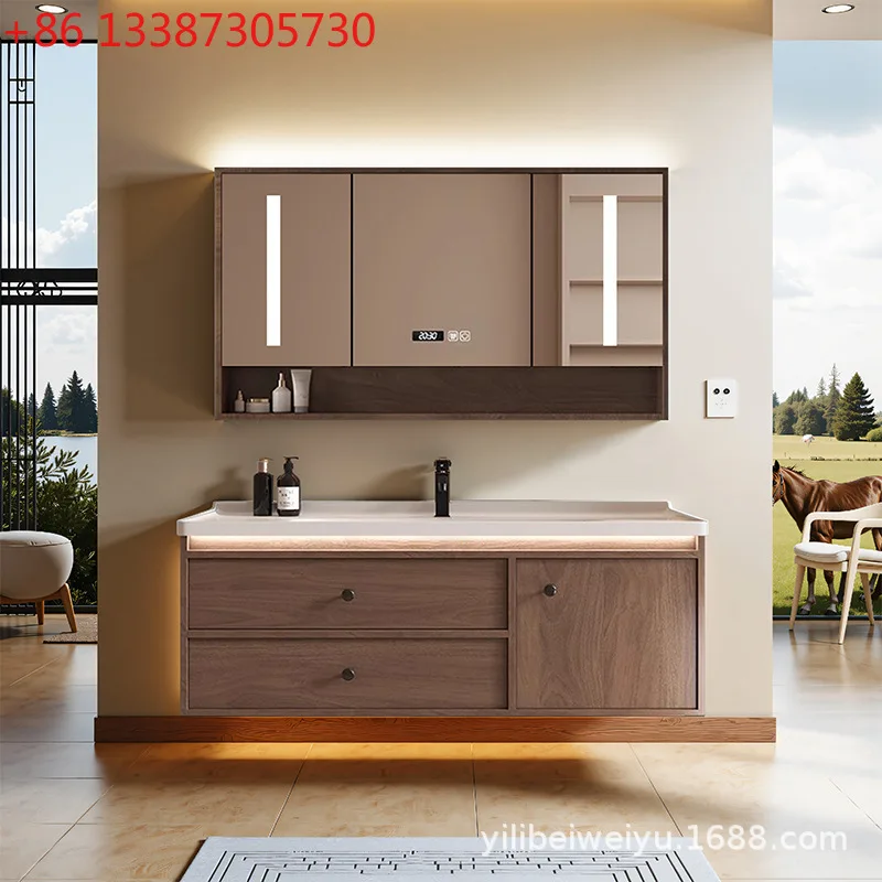 Комбинированный шкаф для ванной комнаты из орехового дерева, умывальник для ванной комнаты, керамический встроенный умывальник, умывальник
Комбинированный шкаф для ванной комнаты из орехового дерева, умывальник для ванной комнаты, керамический встроенный умывальник, умывальник