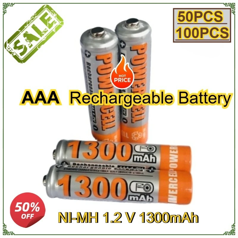 1.2V AAA1300 Battery 1300mAh 3A Rechargeable Battery NI-MH 1.2 V AAA Battery for Clocks Computers Mice Remote Control Toys So On
1.2V AAA1300 Battery 1300mAh 3A Rechargeable Battery NI-MH 1.2 V AAA Battery for Clocks Computers Mice Remote Control Toys So On
