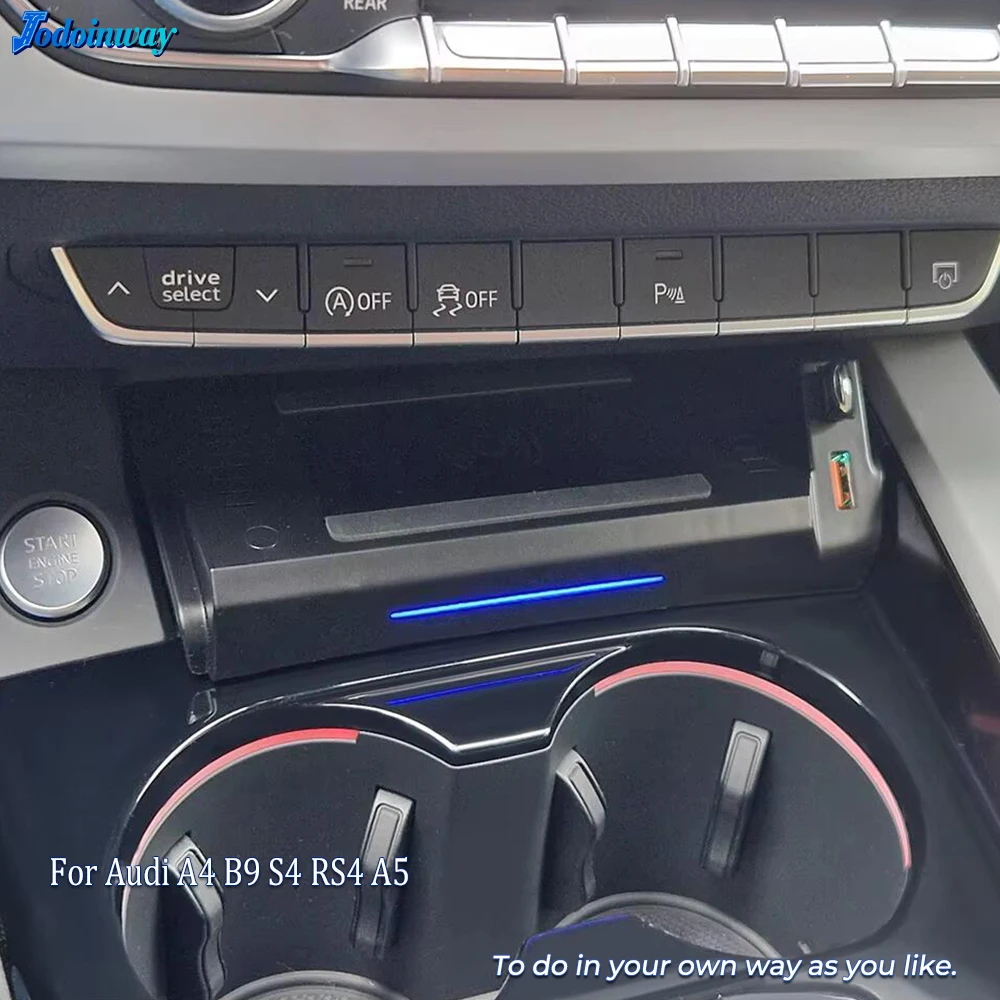 15W Car Wireless Charger For Audi A4 B9 S4 RS4 A5 2017-2021 Fast Phone Holder Charging Accessories Interior Trim
15W Car Wireless Charger For Audi A4 B9 S4 RS4 A5 2017-2021 Fast Phone Holder Charging Accessories Interior Trim