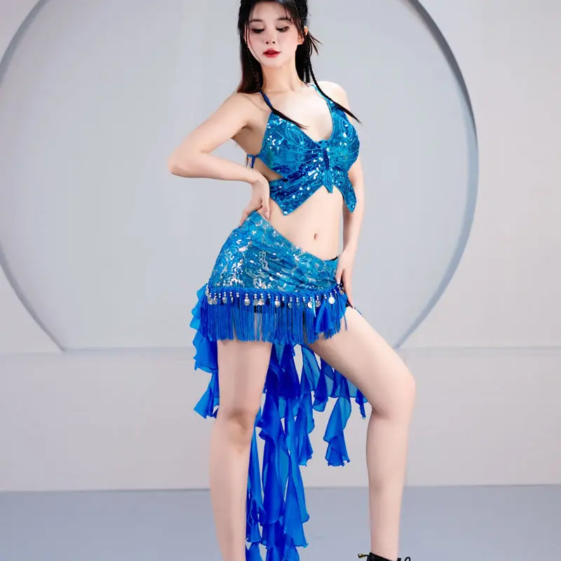 Hot selling butterfly tops, jazz dance stage costumes, girl group outfits, and spicy girl flash film sets
Hot selling butterfly tops, jazz dance stage costumes, girl group outfits, and spicy girl flash film sets