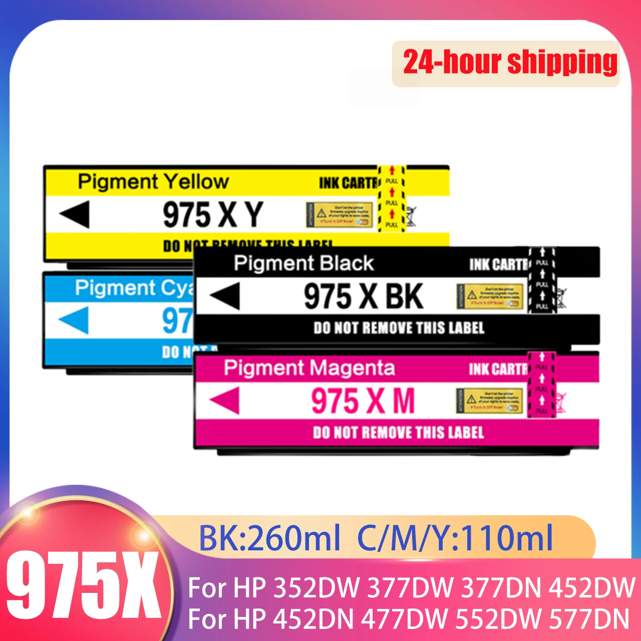 975X 975 Ink Cartridge Compatible for HP975A for HP 352DW 377DW 377DN 452DW 452DN 477DW 552DW 577DN 577DW P55250dw Printer
975X 975 Ink Cartridge Compatible for HP975A for HP 352DW 377DW 377DN 452DW 452DN 477DW 552DW 577DN 577DW P55250dw Printer