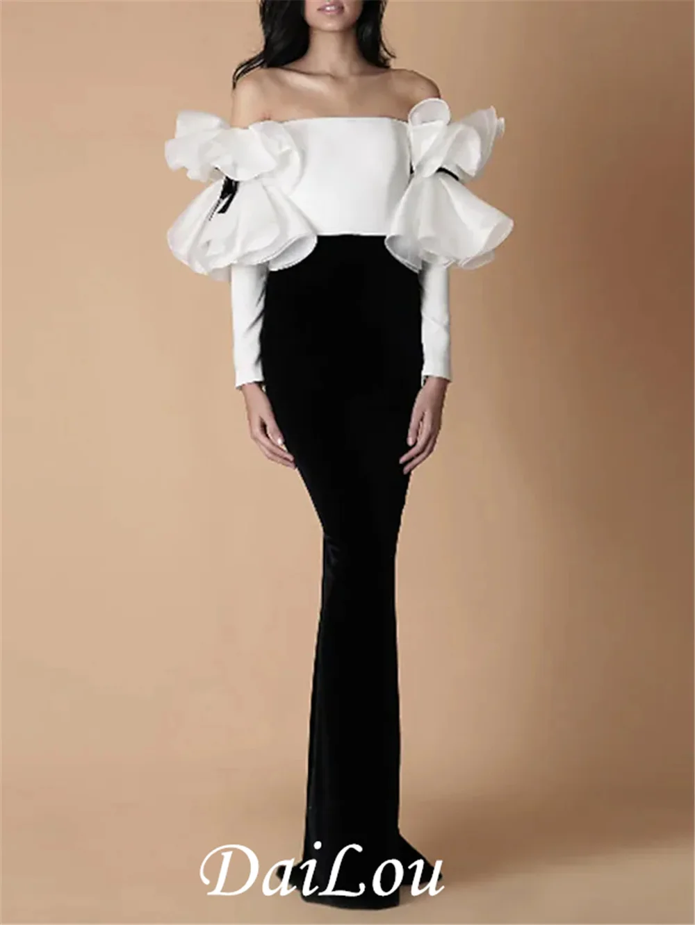 Elegant Evening Dresses Prom Sweep / Brush Train Long Sleeve Off Shoulder Organza with Bow(s) Ruffles
Elegant Evening Dresses Prom Sweep / Brush Train Long Sleeve Off Shoulder Organza with Bow(s) Ruffles