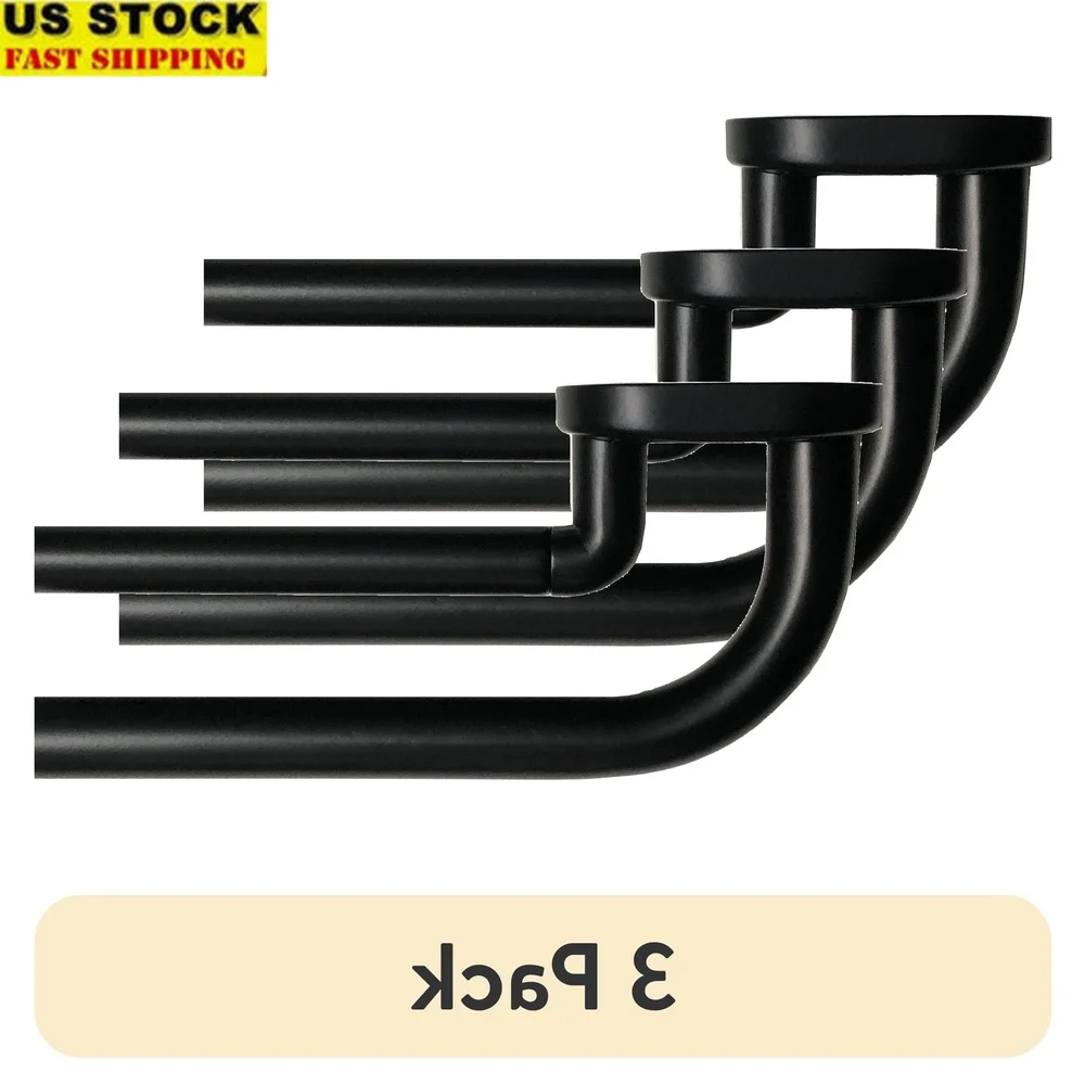 3 Pack Adjustable Black Wrap Room Darkening Double Curtain Rod Set 30-84 Inch Includes Mounting Hardware Easy Install
3 Pack Adjustable Black Wrap Room Darkening Double Curtain Rod Set 30-84 Inch Includes Mounting Hardware Easy Install