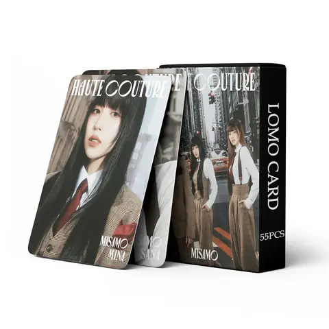 55 Uds en Stock dos veces MISAMO HAUTE COUTURE MINA MOMO SANA colección de fans de celebridades tarjeta postal foto tarjeta LOMO regalo