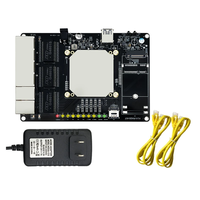 (НОВИНКА) Комплект модуля гигабитного маршрутизатора Openwrt 1,3G MT7981BA+MT7531AE HLK-RM20 с DDR3 256M+256M Nand Flash, вилка стандарта США
(НОВИНКА) Комплект модуля гигабитного маршрутизатора Openwrt 1,3G MT7981BA+MT7531AE HLK-RM20 с DDR3 256M+256M Nand Flash, вилка стандарта США