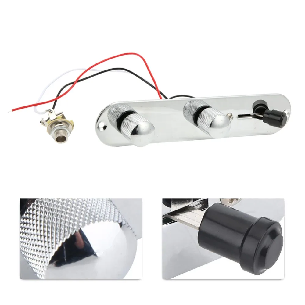 Loaded Control Plate With 3 Way Switch Prewired Harness 3 Way Switch Tone and Volume Knob With Output Jack
Loaded Control Plate With 3 Way Switch Prewired Harness 3 Way Switch Tone and Volume Knob With Output Jack