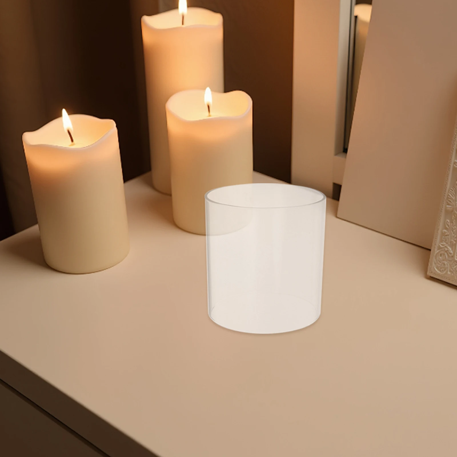 2Pcs Clear Glass Hurricane Sleeve for Candles Wind Resistant Cylinder Tube Cover Replacement Lampshade Bottomless Open Ended
2Pcs Clear Glass Hurricane Sleeve for Candles Wind Resistant Cylinder Tube Cover Replacement Lampshade Bottomless Open Ended