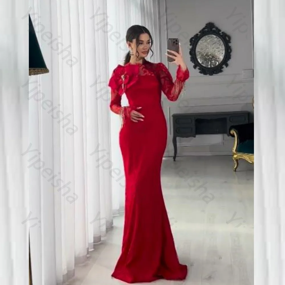 High Quality Customized Jersey Flower Sequined Tassel Ruched Clubbing Mermaid High Collar Bespoke Occasion Gown Long Dresses
High Quality Customized Jersey Flower Sequined Tassel Ruched Clubbing Mermaid High Collar Bespoke Occasion Gown Long Dresses