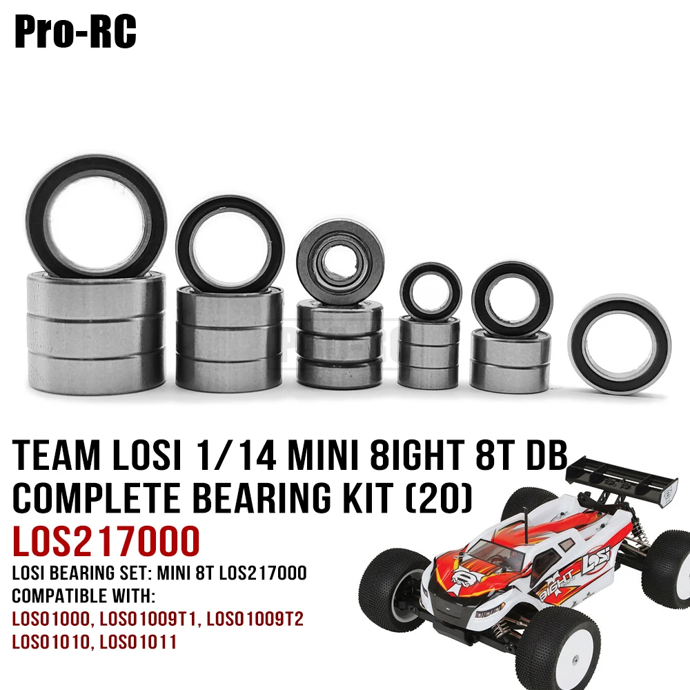 20-Pcs Team Losi 1/14 Mini 8ight 8T DB LOS217000 Complete Rubber Sealed Bearing Kit Fit LOS01009T1 LOS01009T2 LOS01010 LOS01011
20-Pcs Team Losi 1/14 Mini 8ight 8T DB LOS217000 Complete Rubber Sealed Bearing Kit Fit LOS01009T1 LOS01009T2 LOS01010 LOS01011