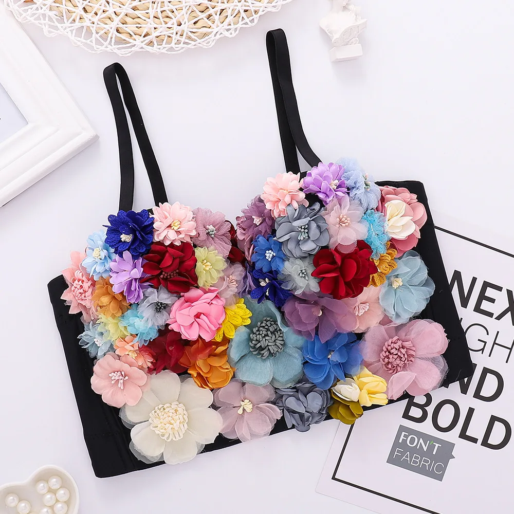 customized women's handmade three-dimensional flower color blocked vest fishbone suspender shaping performance suit sexy bra
customized women's handmade three-dimensional flower color blocked vest fishbone suspender shaping performance suit sexy bra