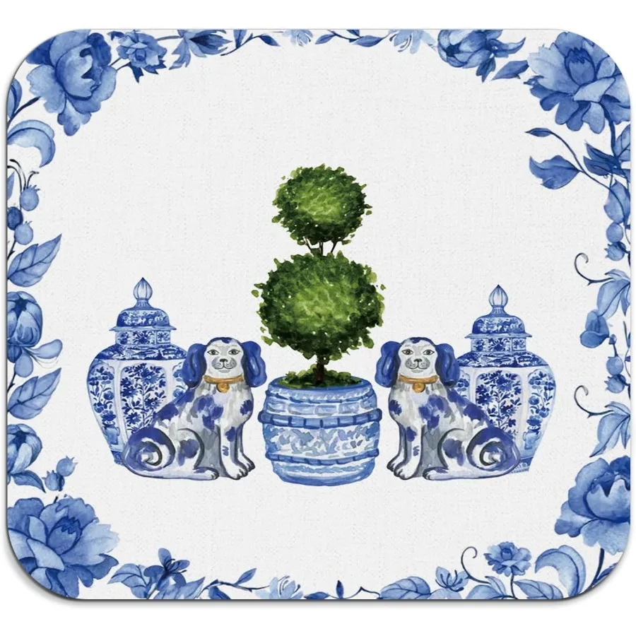 Коврик для сушки посуды в стиле шинуазри, синий и белый фарфоровый коврик для сушки посуды, коврик для сушки посуды в стиле шинуазри для кухонной стойки, кофе-бара M 
Коврик для сушки посуды в стиле шинуазри, синий и белый фарфоровый коврик для сушки посуды, коврик для сушки посуды в стиле шинуазри для кухонной стойки, кофе-бара M