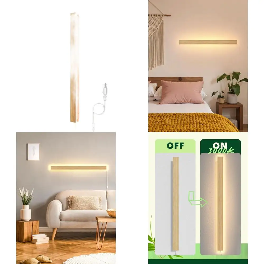 39.3 LED Bamboo Wall Sconce 31W Long Strip Indoor Lamp 3000K with 6.5FT Cord & On/Off Switch
39.3 LED Bamboo Wall Sconce 31W Long Strip Indoor Lamp 3000K with 6.5FT Cord & On/Off Switch