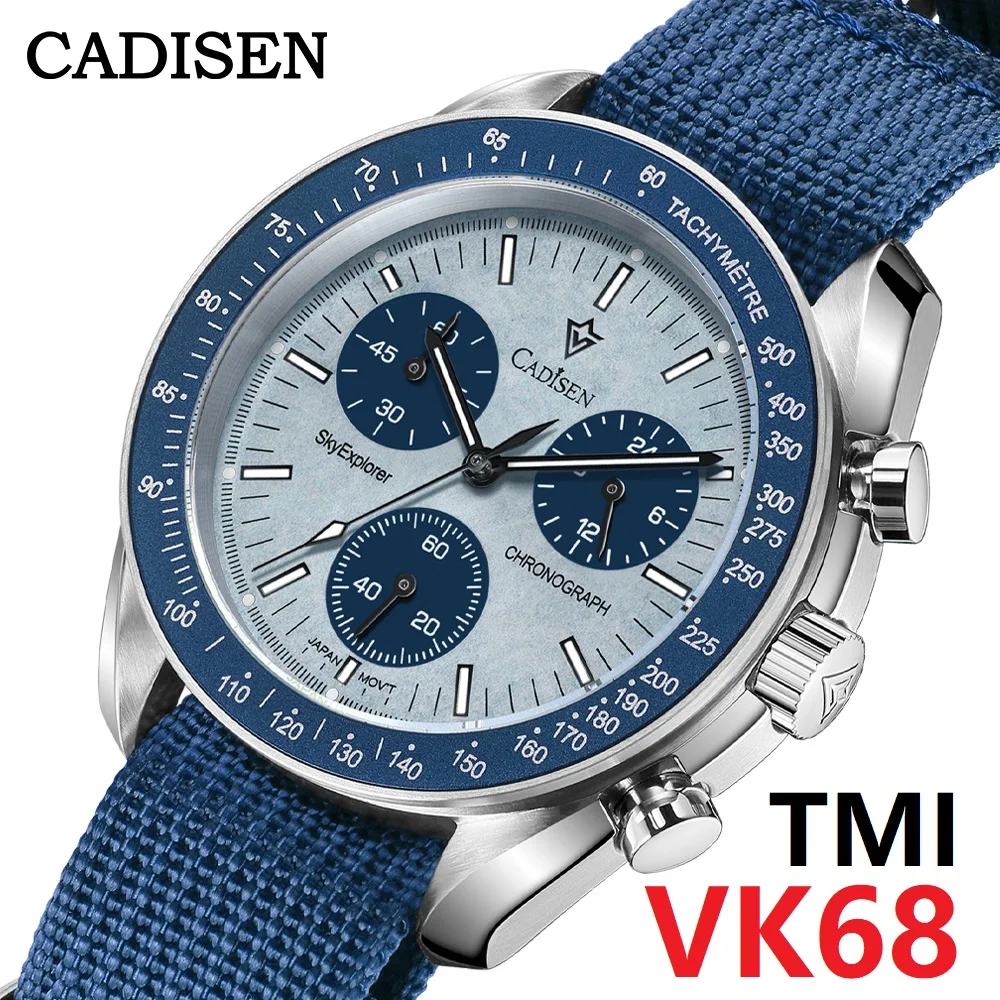 CADISEN New Men's Watches Luxury Quartz Wrist Watch For Men Sapphire AR Coated Crystal Canvas VK68 Speed Chronograph Automatic
CADISEN New Men's Watches Luxury Quartz Wrist Watch For Men Sapphire AR Coated Crystal Canvas VK68 Speed Chronograph Automatic