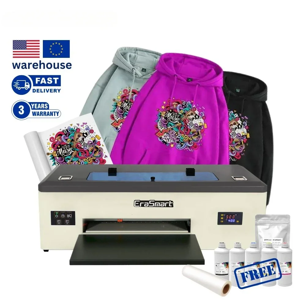 Компактная настольная футболка EraSmart A3 для струйной печати, пресс XP600 L1800 DX5, 30 см, рулон термопереноса, футболка с пленкой для домашних животных, принтер A3 DTF
Компактная настольная футболка EraSmart A3 для струйной печати, пресс XP600 L1800 DX5, 30 см, рулон термопереноса, футболка с пленкой для домашних животных, принтер A3 DTF