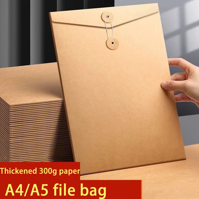 20pcs/lot Envelope Document Folder Thicken 300g Kraft Paper A4 Large Capacity File Bag A5 Tied Buckle Durable Office Stationery
20pcs/lot Envelope Document Folder Thicken 300g Kraft Paper A4 Large Capacity File Bag A5 Tied Buckle Durable Office Stationery