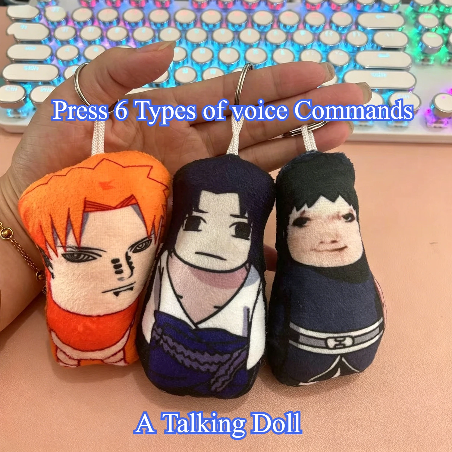 3style Anime Naruto Sasuke Pain Obito Figure Presses 6 Types of Sound Making Doll Pendants Keychains Plush Toys
3style Anime Naruto Sasuke Pain Obito Figure Presses 6 Types of Sound Making Doll Pendants Keychains Plush Toys