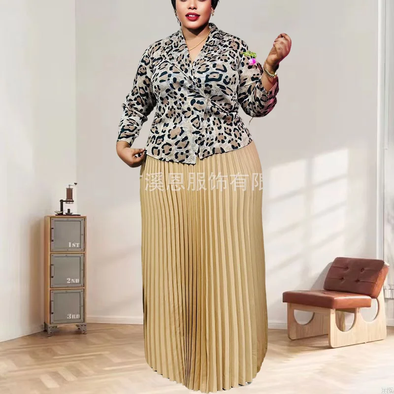 Miyake Pleated Skirt Set Plisse Fold Leopard Print Blazer Collar Pleat Top Bustier Pleated Skirt Pleats 2-piece Set Plus Size
Miyake Pleated Skirt Set Plisse Fold Leopard Print Blazer Collar Pleat Top Bustier Pleated Skirt Pleats 2-piece Set Plus Size