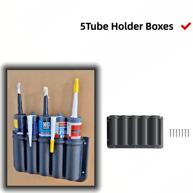 1PC 5 Tube Holder Silicone Sealant Mastic Caulk Adhesive Tubes Storage Box With Screws Van Workshop Garage Tools Organizer Box
1PC 5 Tube Holder Silicone Sealant Mastic Caulk Adhesive Tubes Storage Box With Screws Van Workshop Garage Tools Organizer Box
