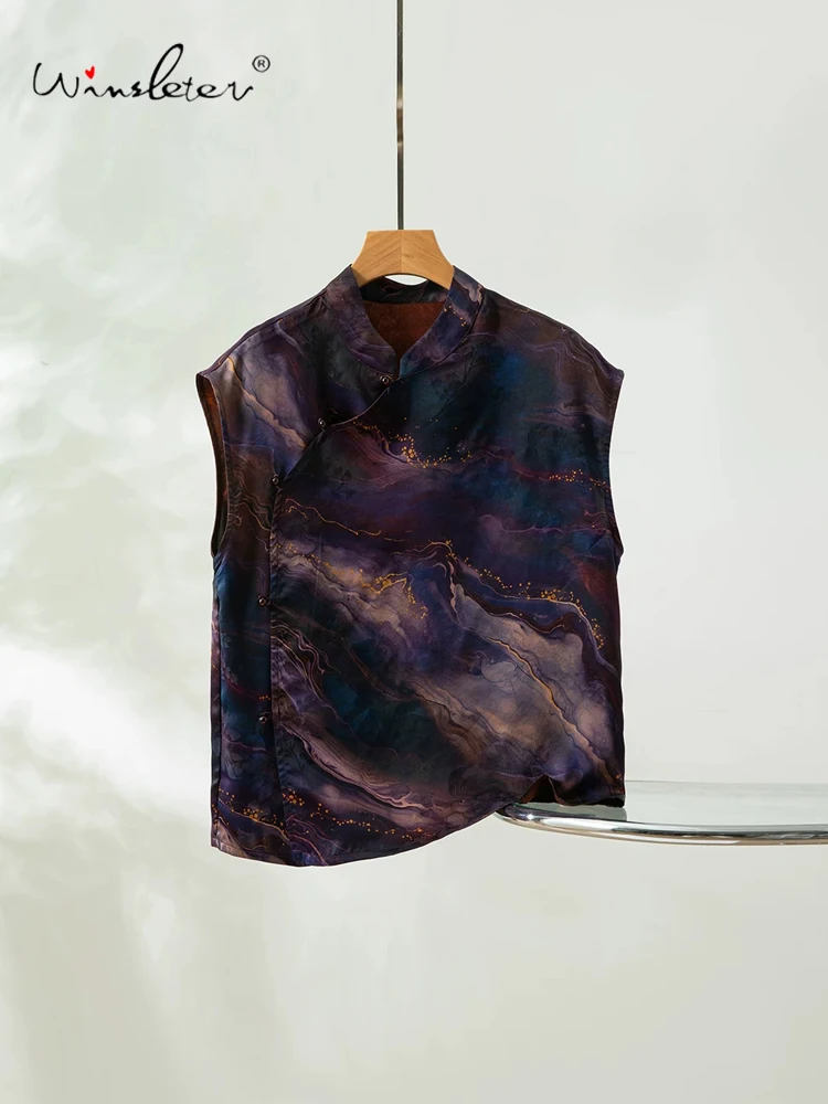 Winsleter-100%Real Silk Watered Gauze Elegant Vest Coat, Stand Jacquard, Women Temperament Waistcoat, 2026 Summer New C65067CC
Winsleter-100%Real Silk Watered Gauze Elegant Vest Coat, Stand Jacquard, Women Temperament Waistcoat, 2026 Summer New C65067CC