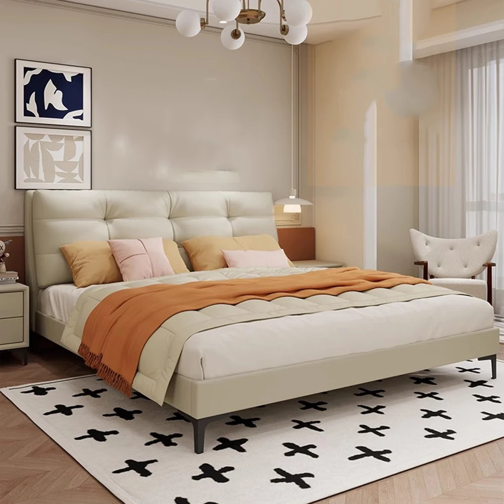 Minimalist European Bed Frames Queen Fancy Nightstands Sleeping Bed 180x200cm Headboard Cama Alta Matrimonial Home Furniture
Minimalist European Bed Frames Queen Fancy Nightstands Sleeping Bed 180x200cm Headboard Cama Alta Matrimonial Home Furniture