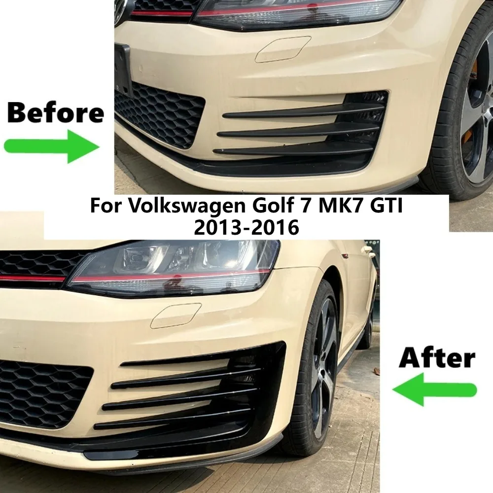 For Volkswagen Golf 7 MK7 GTI 2013-2016 Glossy BlackFront Bumper Lip Splitter Fog Lamp Trim Body Kit Tuning
For Volkswagen Golf 7 MK7 GTI 2013-2016 Glossy BlackFront Bumper Lip Splitter Fog Lamp Trim Body Kit Tuning