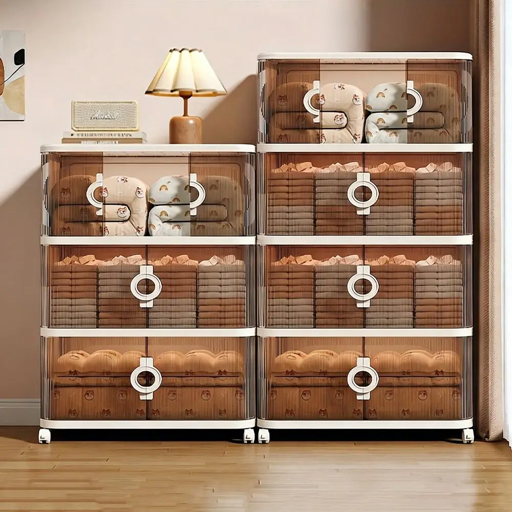 Storage Bins With Lids Foldable Storage Boxes With Doors, Stackable Organizer System, Plastic Containers With Lockable Wheels.
Storage Bins With Lids Foldable Storage Boxes With Doors, Stackable Organizer System, Plastic Containers With Lockable Wheels.