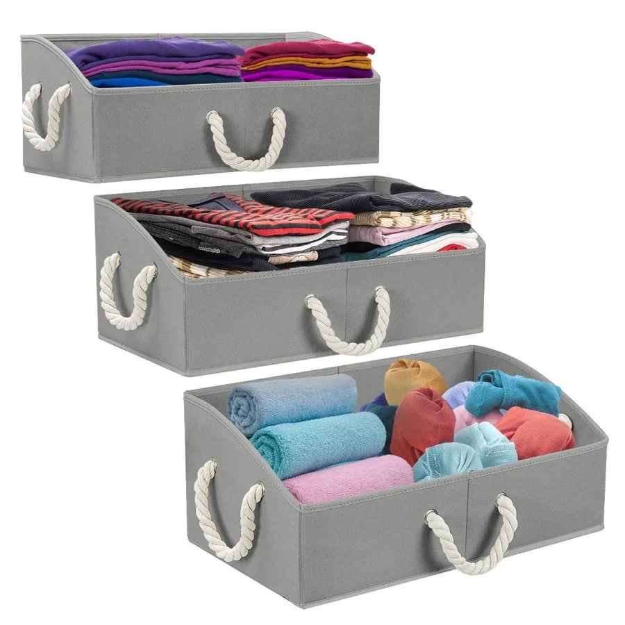 3-Pack Trapezoid Foldable Fabric Storage Bins for Closet Organization Gray, Space-Saving, Sturdy Handles, Lightweight Easy to C
3-Pack Trapezoid Foldable Fabric Storage Bins for Closet Organization Gray, Space-Saving, Sturdy Handles, Lightweight Easy to C