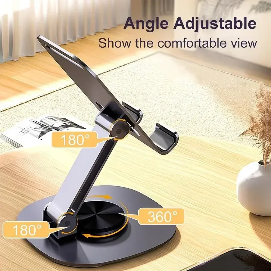 Metal Silicone Alloy Folding Phone Tablet Stand 360° Rotating Base For Home Office Travel Live Streaming
Metal Silicone Alloy Folding Phone Tablet Stand 360° Rotating Base For Home Office Travel Live Streaming