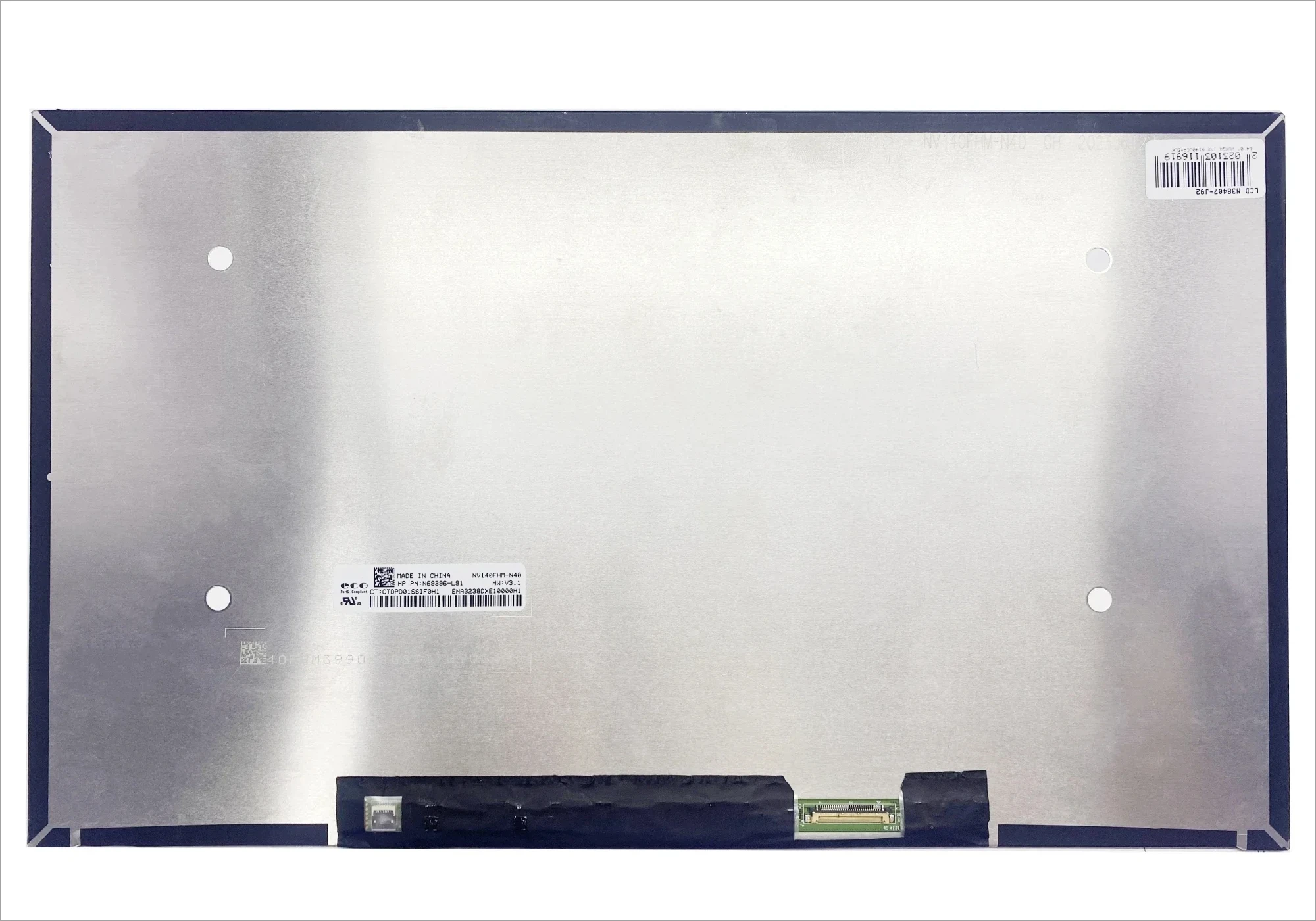 NV140FHM-N40 NV140FHM N40 14.0'' Laptop LCD Screen Display Panel 1920*1080 EDP 30 Pins
NV140FHM-N40 NV140FHM N40 14.0'' Laptop LCD Screen Display Panel 1920*1080 EDP 30 Pins