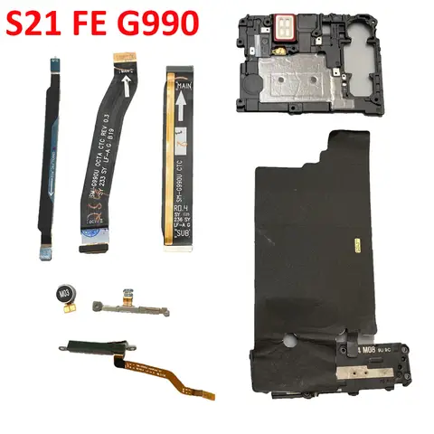 For Samsung Galaxy S21 FE G990B G990U G990E NFC Wireless Coil 5G mmWave Signal LCD Main Antenna Charging Port Board Motor Cable
