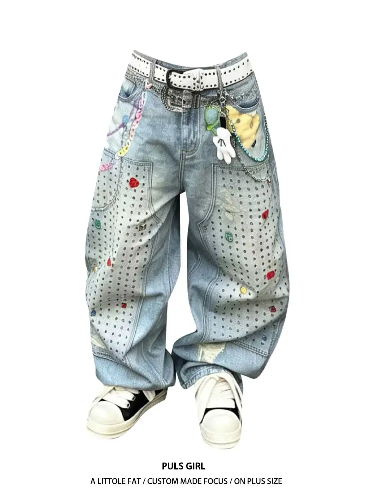 Large Size American Retro Washed 3D Print Pattern Knife Jeans Women Loose Wide Leg Pants Casual High Waist Other/Other
Large Size American Retro Washed 3D Print Pattern Knife Jeans Women Loose Wide Leg Pants Casual High Waist Other/Other