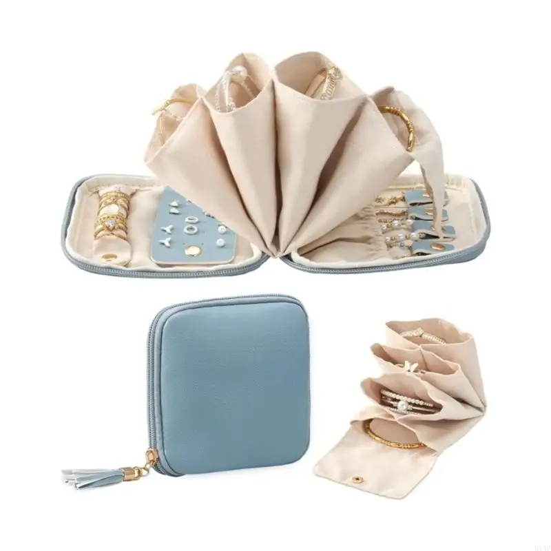 91AF Multifunctional Travel Jewelry Organizers with Soft Velvets Lining and Compartments Jewelry Holder Suitable for Necklace
91AF Multifunctional Travel Jewelry Organizers with Soft Velvets Lining and Compartments Jewelry Holder Suitable for Necklace