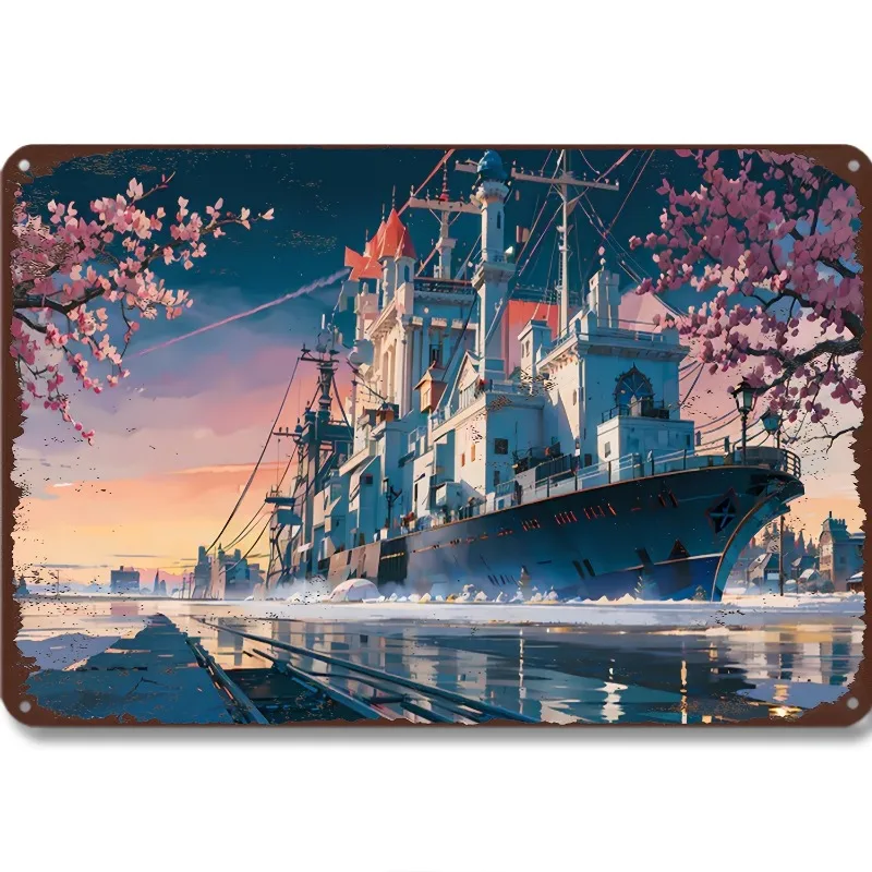 Vintage Aluminum Tin Sign - Cruise Ship Sunset Reflection Wall Art for Home, Office, Cafe & Pub Decor, 7.9x11.8"/11.8x17.7"
Vintage Aluminum Tin Sign - Cruise Ship Sunset Reflection Wall Art for Home, Office, Cafe & Pub Decor, 7.9x11.8"/11.8x17.7"