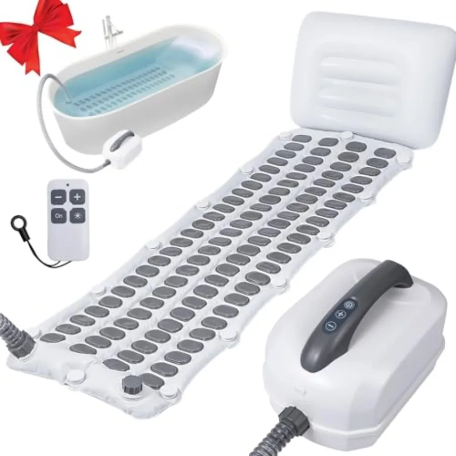 Upgraded 2.0 Bathtub Spa, Bubble Bath Mat-Portable Bathtub Spa Mat - Electric Bubble Massage Mat with Remote Control, Simplicit
Upgraded 2.0 Bathtub Spa, Bubble Bath Mat-Portable Bathtub Spa Mat - Electric Bubble Massage Mat with Remote Control, Simplicit