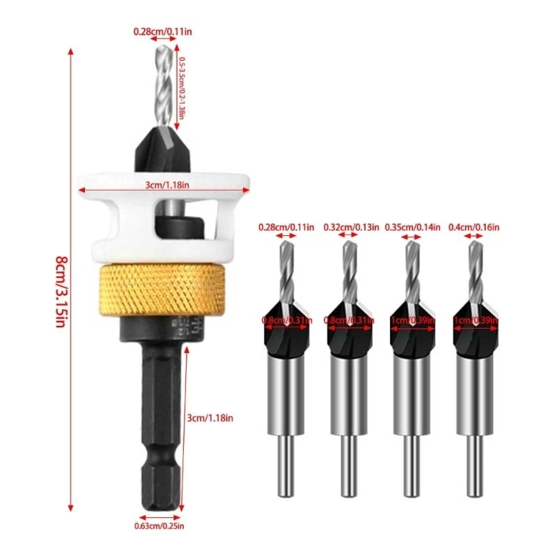 A5YD Woodworking Countersink Bit Bit Tackated Fiting для мастеров производителей шкафов
A5YD Woodworking Countersink Bit Bit Tackated Fiting для мастеров производителей шкафов