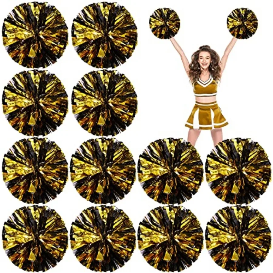 2 Pcs Cheerleading Pom Poms Cheerleader Squad Spirited Fun Pompoms 2 Inch Metallic Foil Cheer Pom Poms with Handle Flowers for
2 Pcs Cheerleading Pom Poms Cheerleader Squad Spirited Fun Pompoms 2 Inch Metallic Foil Cheer Pom Poms with Handle Flowers for