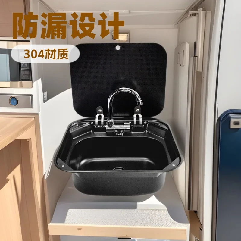 Kitchen sink with lid, stainless steel sink 304 RV kitchenette for vegetable basin
Kitchen sink with lid, stainless steel sink 304 RV kitchenette for vegetable basin