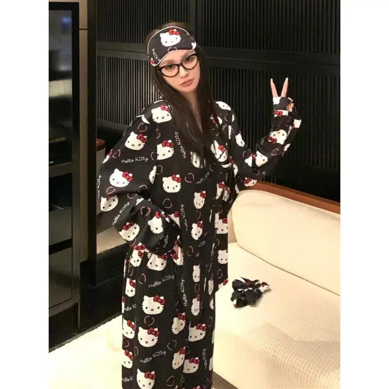 2Pcs Sanrio Kawaii Pajamas Hello Kittys Fashion Girls Home Clothing New Style Long Sleeves Trousers Comfortable High End Gifts
2Pcs Sanrio Kawaii Pajamas Hello Kittys Fashion Girls Home Clothing New Style Long Sleeves Trousers Comfortable High End Gifts